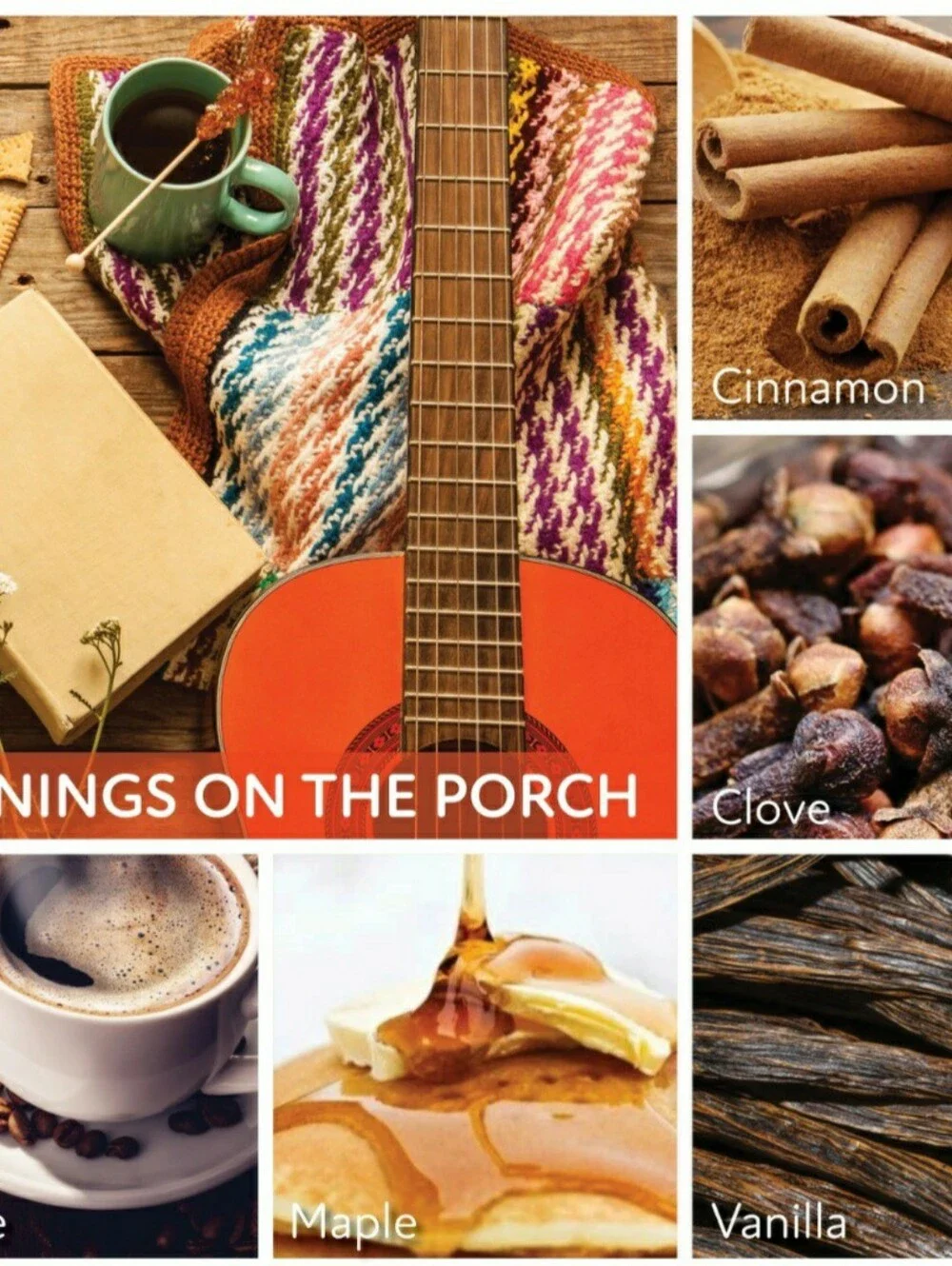 EVENING ON THE PORCH -A Cheerful Giver Strong Scented Candle, 6 oz(2 Pcs)